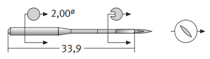 Игла Schmetz 134 LL (135X8 TW, PFX134 LL)