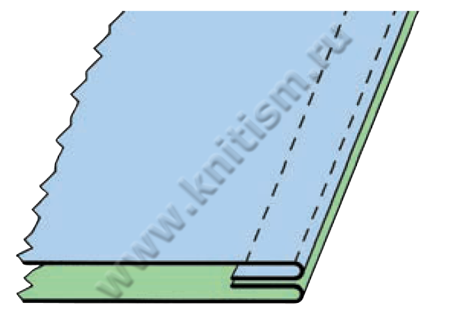 Приспособление для стачивания планки рубашек и брюк на двухигольной машине P025A SURUCU