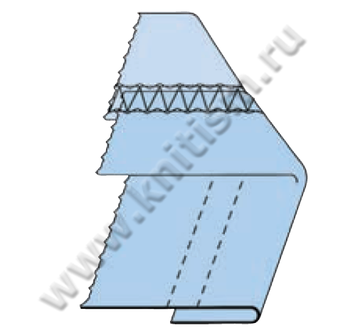 Одинарная подгибка вниз регулируемая для плоскошовных машин с цилиндрической платформой T153A SURUCU