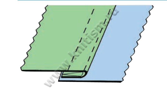 Приспособление "притачивание с подгибкой вниз" для плоскошовных машин с плоской платформой T158E SURUCU