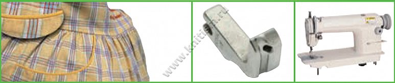 Приспособление для притачивания декоративной тесьмы с кантом на прямострочной машинине E123 SURUCU