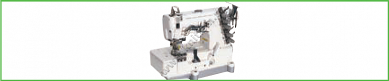 Окантователь в 4 сложения с прокладыванием декоративной вставки на плоскошовной машине с вырезом в платформе T144A SURUCU