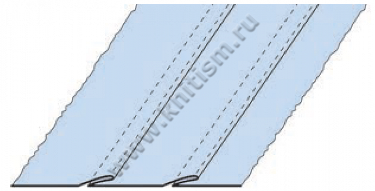 Приспособление для создания продольных складок на 2-х игольной машине N605B SURUCU