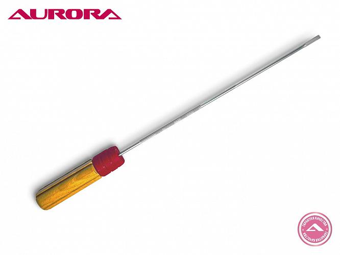 Отвертка профессиональная плоская для техники Aurora SD10-6, с подсветкой и надфилем, 10 дюймов (255 мм), ударная