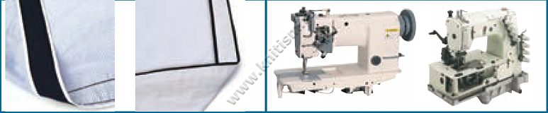 Приспособление "обработка срезов с прокладыванием декоративной тесьмы" для 2-х игольных и поясных машин G301E SURUCU