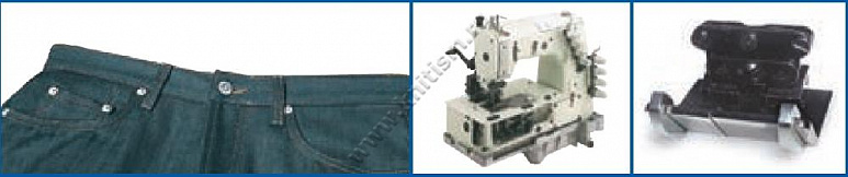 Приспособление для притачивания пояса джинсов для машин цепного стежка и машин с пуллером P007 SURUCU