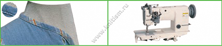 Окантователь в 4 сложения на 2-х игольную машину с плоской платформой 171 SURUCU