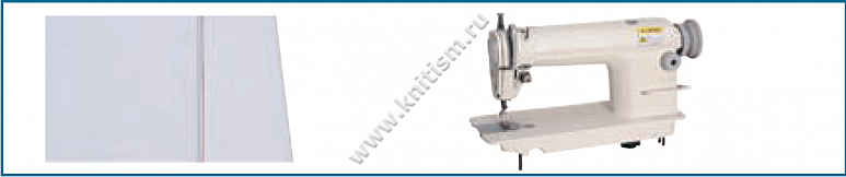 Приспособление для полуторной подгибки сверху с прокладыванием резинки на прямострочных машинах G305 SURUCU