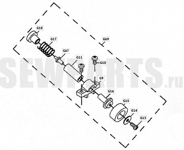 Заточной механизм в сборе YJ65-15