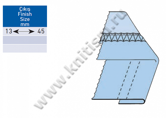 Приспособление "подгибка" регулируемое на плоскошовку с плоской платформой T154 SURUCU