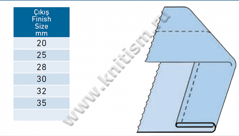 Приспособление для двойной подгибки сверху на прямострочных машинах G307 SURUCU