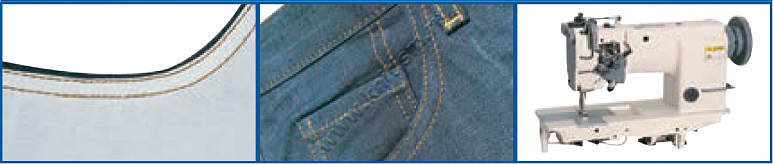 Приспособление для обработки передних карманов брюк - настрачивание по "лицу" на 2-х игольных машин P039A SURUCU