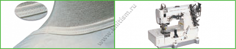 Окантователь в 3 сложения (чистый край сверху) для плоскошовной машины с вырезом в платформе T143 SURUCU