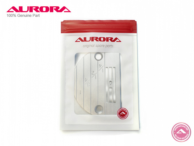 Игольная пластина четырёхрядная на прямострочную машину с нижним продвижением (для рейки E22) (средние материалы) (арт. E22) (арт. E22) Aurora