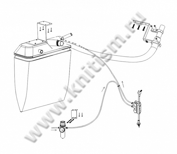 Вытяжка обрезков нитей и ткани для прямострочных машин с обрезкой края GA111-1-F GRAND