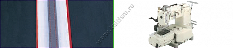 Приспособление "двойной лампасник"для притачивания лампас с декоративной вставкой (симметрично) для поясных машин E117 SURUCU