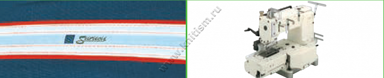 Приспособление комбинированное "Лампасник" для притачивания 2-х лампас с 2-мя декоративными вставками и тесьмой посередине на поясных машинах E118 SURUCU