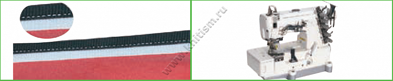 Двойной окантователь в 4 сложения для плоскошовных машин с вырезом в платформе T152 SURUCU