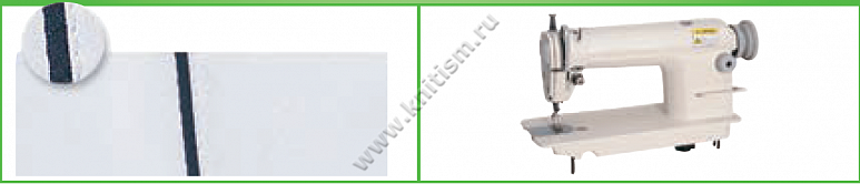 Приспособление "притачивание окантовки с интервалом" с подгибкой сбоку для прямострочных машин T160 SURUCU