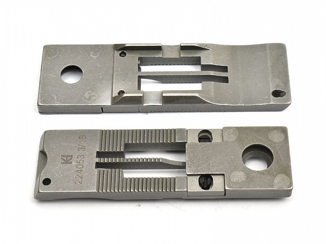 Игольная пластина для двухигольных машин