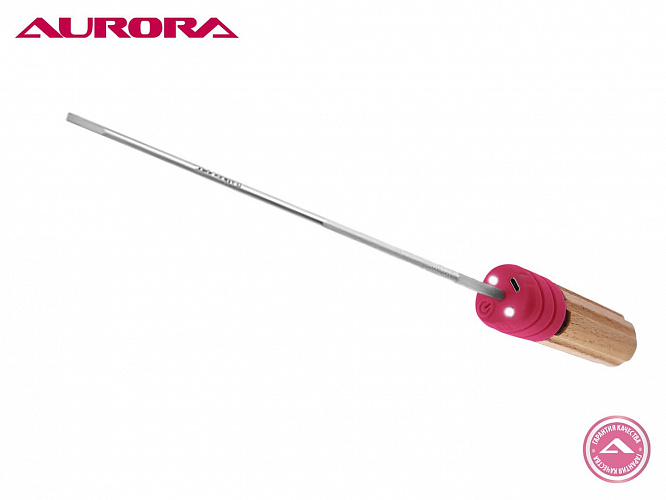 Отвертка профессиональная плоская для техники Aurora SD10-6, с подсветкой и надфилем, 10 дюймов (255 мм), ударная