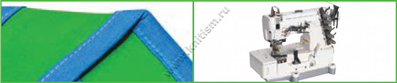 Окантователь в 4 сложения для плоскошовной машины с вырезом в платформе T134 SURUCU