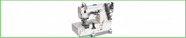 Двойная двухсторонняя подгибка ленты на плоскошовной машине с вырезом в платформе T152B SURUCU