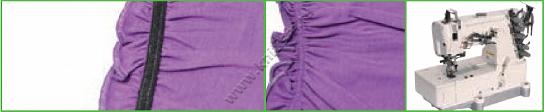 Приспособление "Притачивание эластичной тесьмы снизу" на плоскошовной машине E131A SURUCU