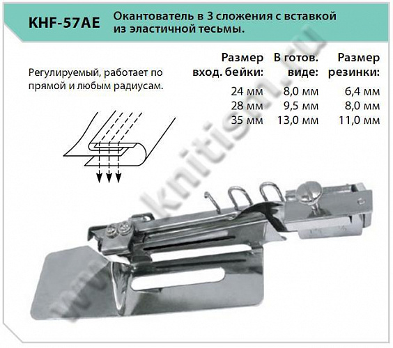 Окантователь 3 сложения на плоскошовную машину KHF-57AE