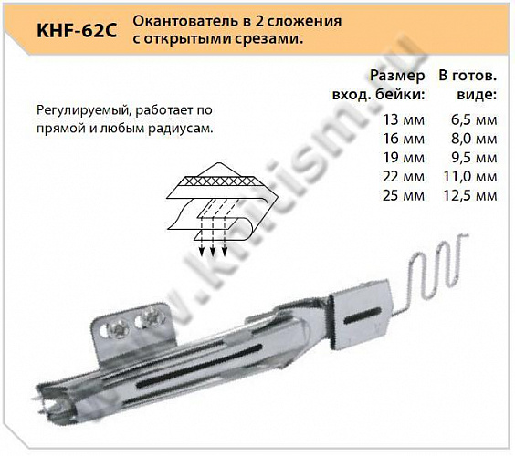 Окантователь 2 сложения на плоскошовную машину KHF-62С