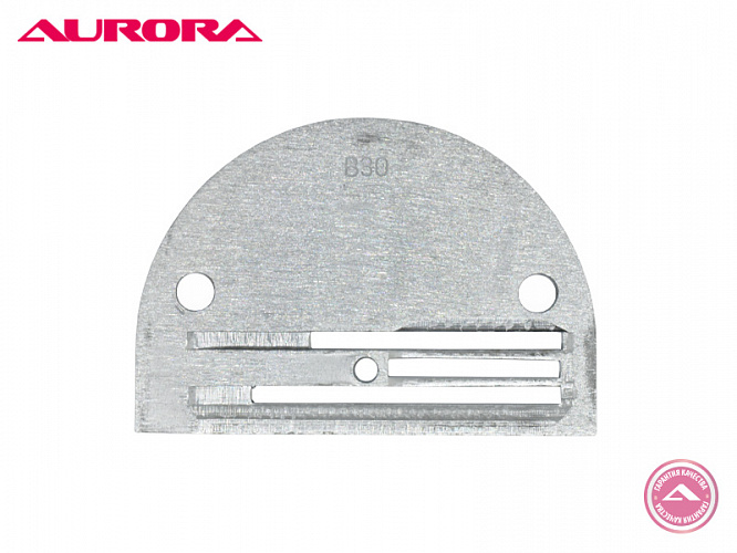 Игольная пластина трёхрядная на прямострочную машину с нижним продвижением (для рейки 9Т) (тяжёлые материалы) (арт. B-30, В-28, В-30) Aurora