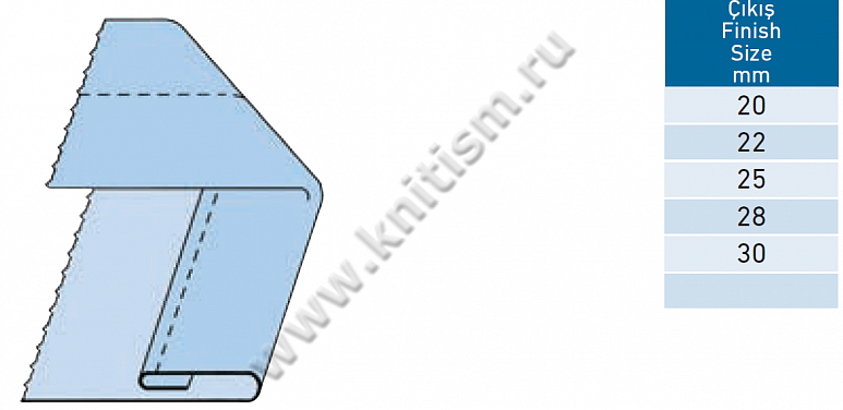 Приспособление "Полуторный подгиб" для прямострочных машин G309 SURUCU