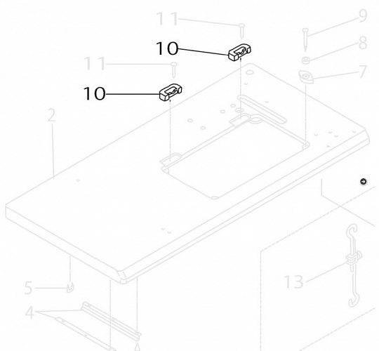 Прокладка резиновая под петлю для столов шв. машин Juki
