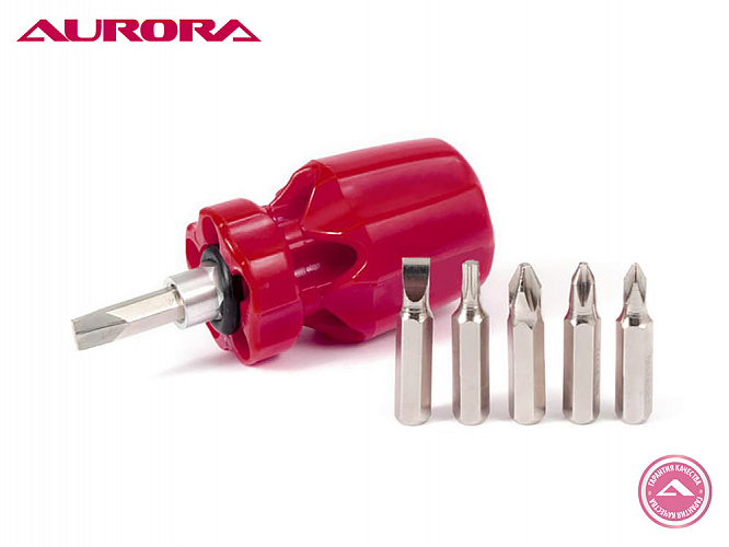 Отвёртка для швейной машины с 6 сменными насадками Aurora SDS