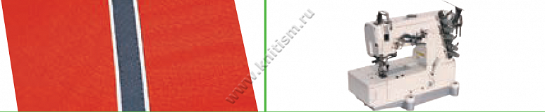 Приспособление-лампасник для притачивания лампас с широкой декоративной вставкой на плоскошовных машинах E112 SURUCU