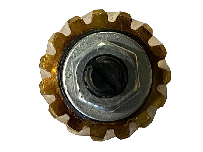 Червячная металлическая шестерня в сборе для дискового раскройного ножа Aurora RCB-90. Артикул 350018