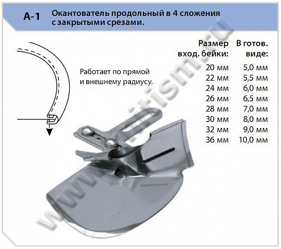 Окантователь 4 сложения к прямострочным машинам A-1