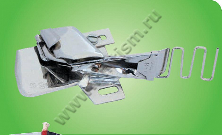 Приспособление "притачивание окантовки сбоку с прокладыванием канта" на 2-х игольной машине T173 SURUCU