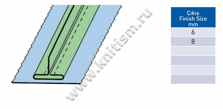 Приспособление для изготовления заднего кармана брюк "в листочку" на швейных автоматах P047 SURUCU