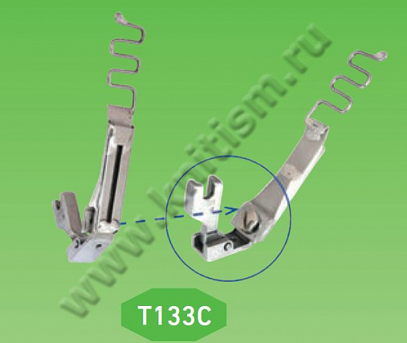 Приспособление для притачивание тесьмы на прямострочных машинах челночного стежка T133C SURUCU