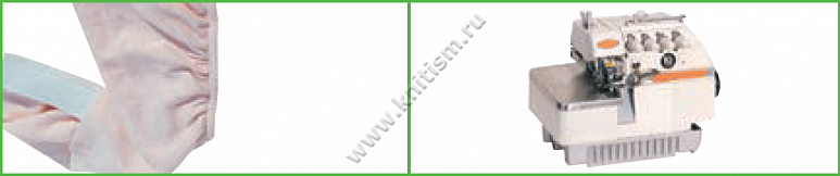 Приспособление "Притачивание эластичной тесьмы снизу" на оверлоке E129 SURUCU