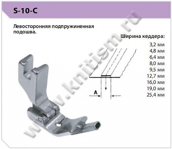 Лапка для настрачивания тесьмы S10C SEWPARTS