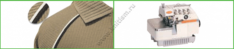 Приспособление для втачивания тесьмы с двойным кантом на оверлоке E125 SURUCU