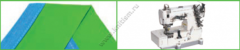 Окантователь в 3 сложения (чистый край снизу) для плоскошовной машины с вырезом в платформе T143C SURUCU