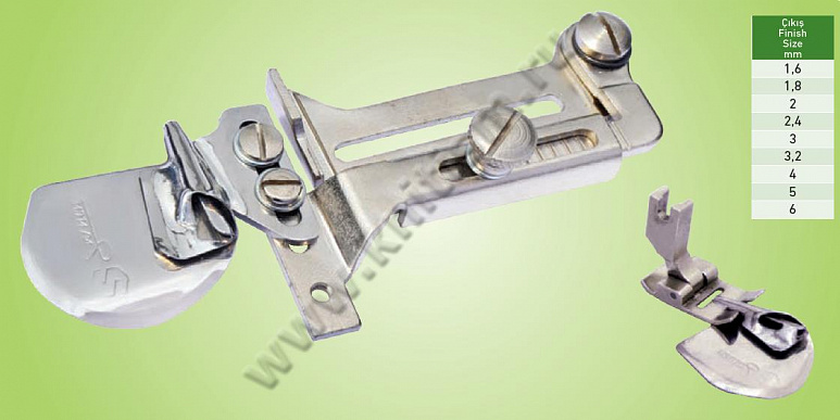 Приспособление для закрутки края шарфов, тюля и фаты на прямострочной машине S701 SURUCU