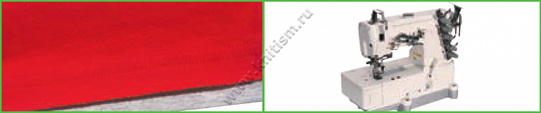 Приспособление для притачивание тесьмы с подгибкой регулируемое для плоскошовных машин с плоской платформой T155B SURUCU