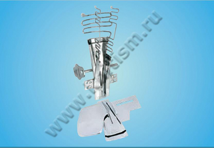 Приспособление "обработка срезов сверху и снизу с прокладыванием декоративной тесьмы" для 2-х игольных и поясных машин G301G SURUCU