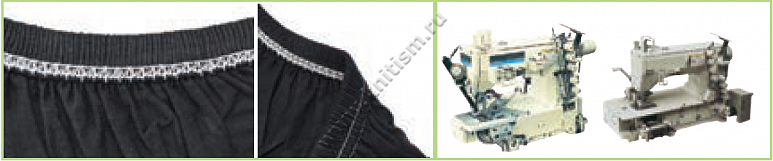 Приспособление "втачивание резинки вскрытую" на плоскошовных и поясных машинах C224A SURUCU