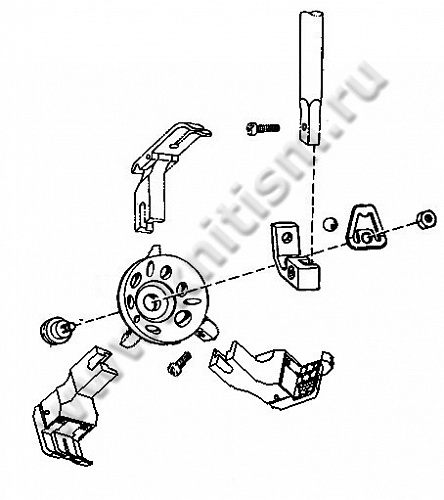 Механизм для лапок поворотный для прямострочных машин 154628-001 SEWPARTS