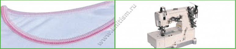 Приспособление "Притачивание эластичной тесьмы сверху" на плоскошовной машине E131 SURUCU